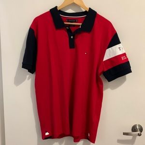 Red Tommy Hilfiger Polo